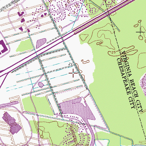 Topographic Map of Greenbrier Intermediate School, VA