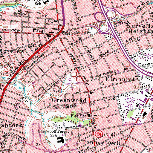 Topographic Map of Grace Baptist School, VA