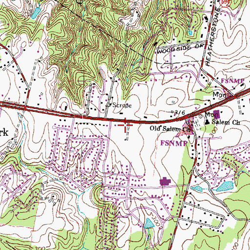 Topographic Map of True Vine Christian Childcare Center (historical), VA