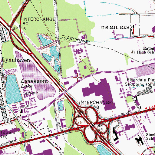 Topographic Map of Calvary Christian Academy, VA