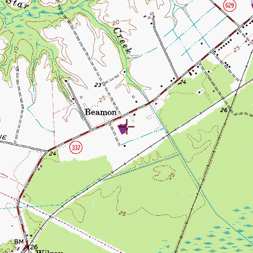 Topographic Map of Nansemond Parkway Elementary School, VA