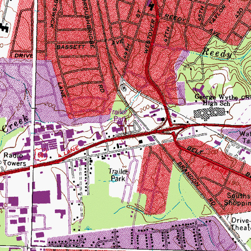 Topographic Map of Kingdom Christian Academy, VA
