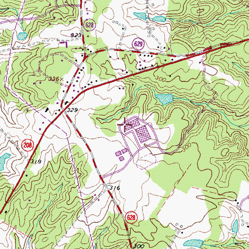 Topographic Map of Commonwealth Governors School, VA