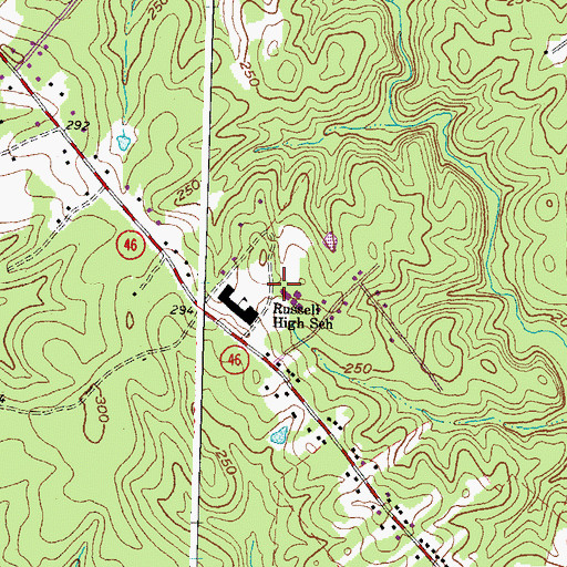 Topographic Map of Totaro Elementary School, VA