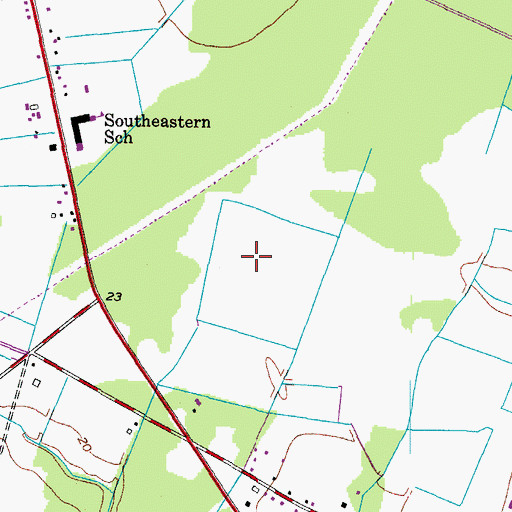 Topographic Map of Hickory Middle School, VA