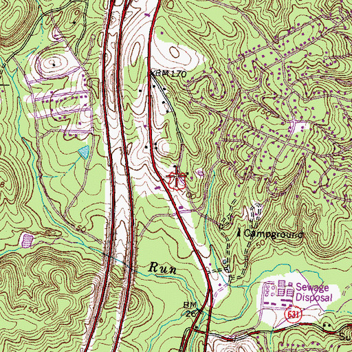 Topographic Map of Colonial Academy, VA