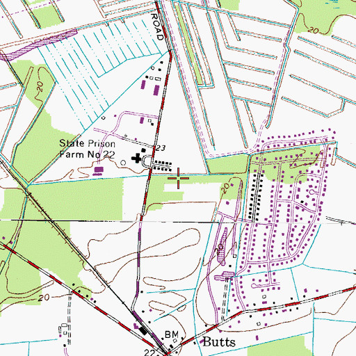 Topographic Map of Greenbrier Enrichment Center and School, VA