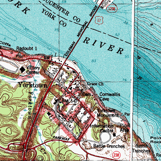 Topographic Map of Grace Episcopal Day School, VA