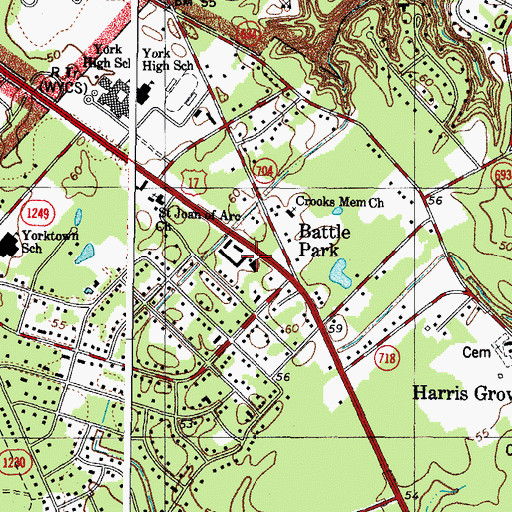 Topographic Map of Little Log Cabin Child Care, VA