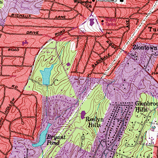 Topographic Map of Richmond Montessori School, VA