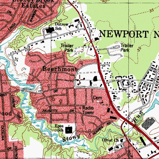 Topographic Map of Kinder Care Learning Center, VA