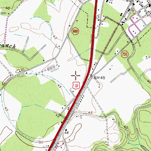 Topographic Map of Badger Technical Center South, VA