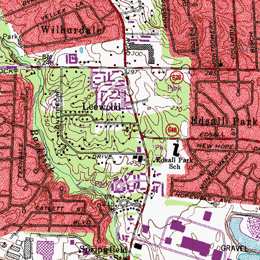 Topographic Map of Springfield Academy, VA