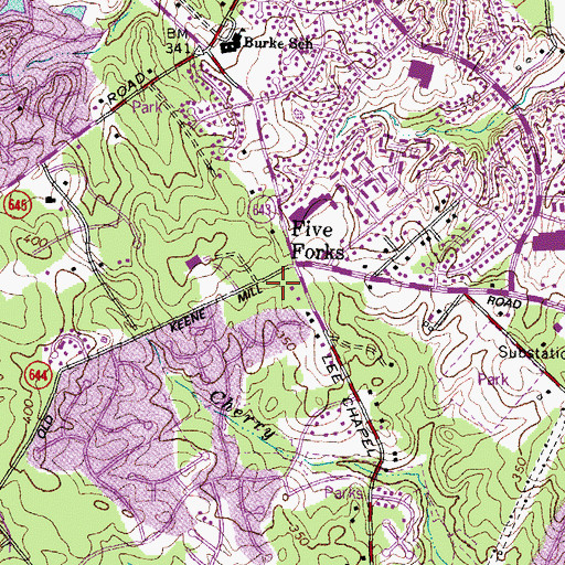 Topographic Map of Kiddie Country Developmental Learning Center, VA