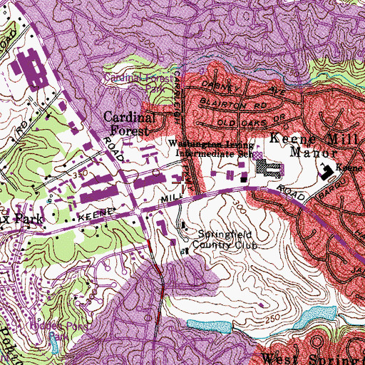 Topographic Map of Prince of Peace Lutheran School, VA