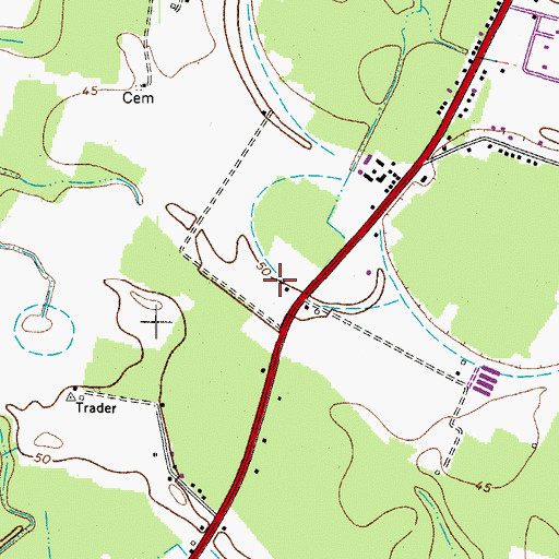 Topographic Map of Kegotank Elementary School, VA