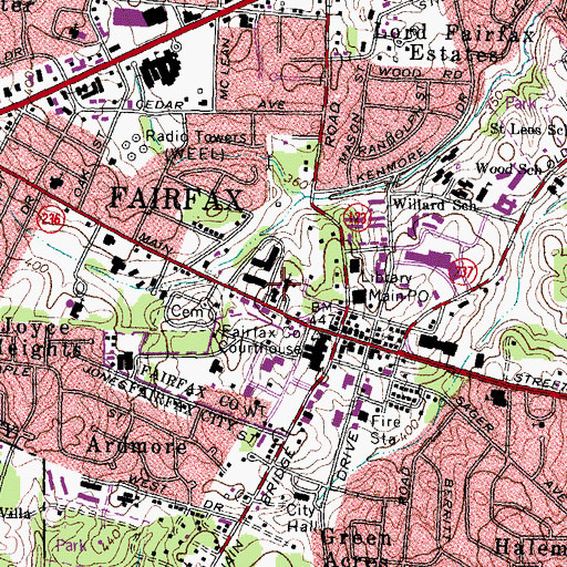 Topographic Map of Trinity Christian School - Truro Campus, VA