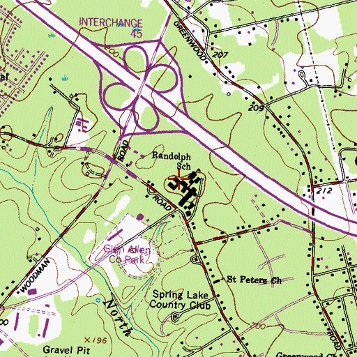 Topographic Map of New Start - Basic Alternative School, VA