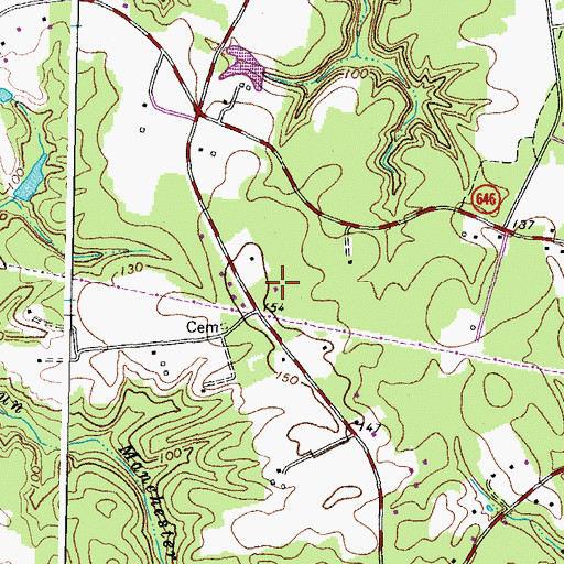 Topographic Map of Bermuda Run Education Center, VA