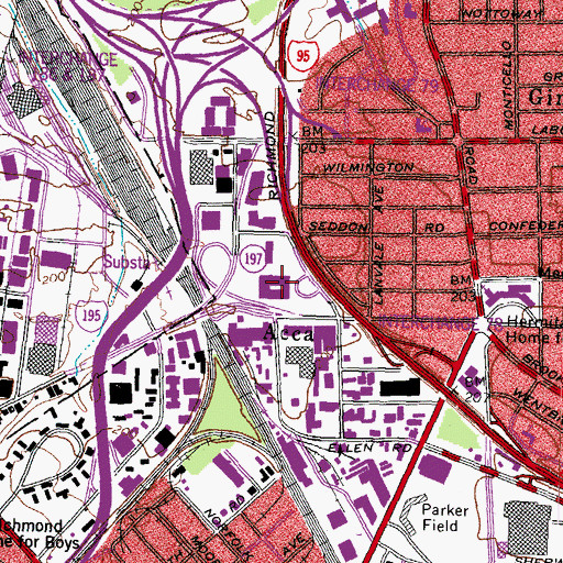 Topographic Map of Richmond Acceleration Program, VA