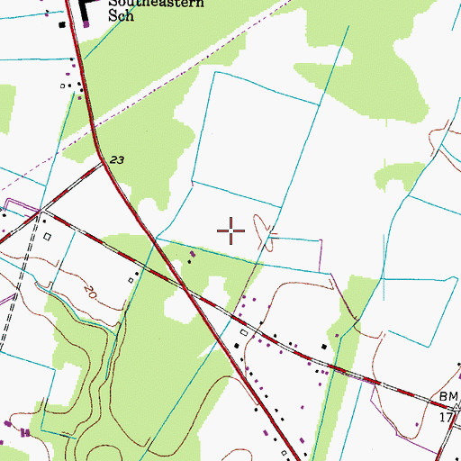 Topographic Map of Hickory High School, VA