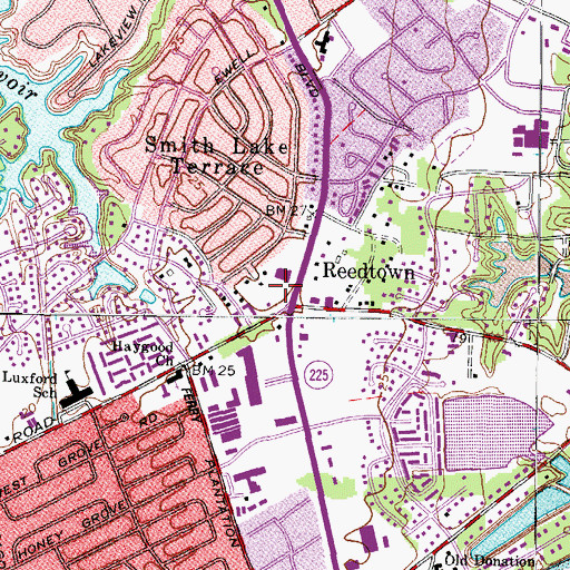 Topographic Map of Rainbow Preschool - Childcare Center, VA