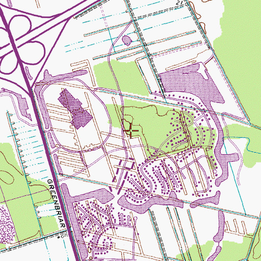 Topographic Map of Basics Primary School, VA