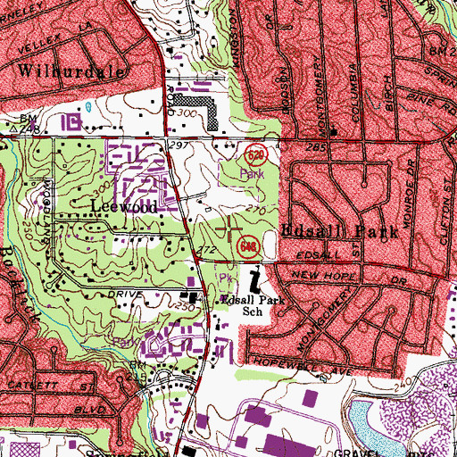 Topographic Map of Word of Life Christian Academy, VA