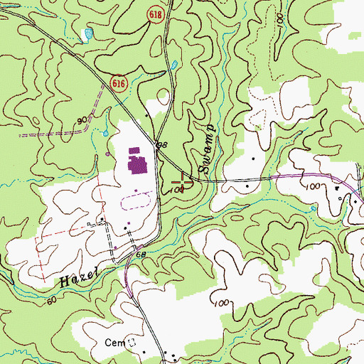 Topographic Map of Surry Elementary School, VA