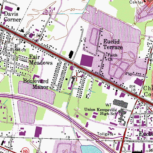 Topographic Map of Saint Gregory the Great Catholic School, VA