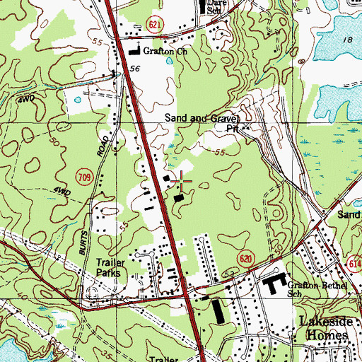 Topographic Map of Holloman Child Development and Education Center, VA