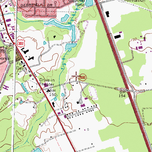 Topographic Map of Saint Vincent de Paul High School, VA