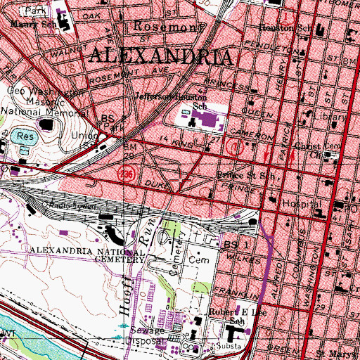 Topographic Map of Saint Coletta School of Greater Washington, VA