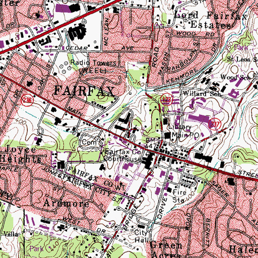 Topographic Map of Truro Preschool and Kindergarten, VA