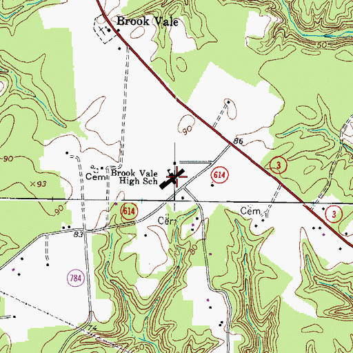 Topographic Map of Lancaster Primary School, VA