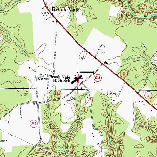 Topographic Map of Lancaster Primary School, VA