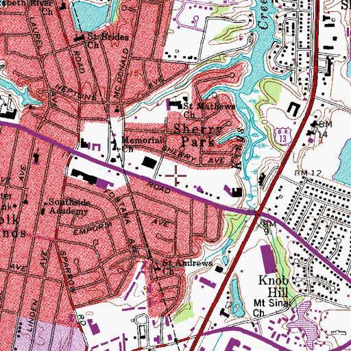 Topographic Map of Daniels Christian Academy, VA