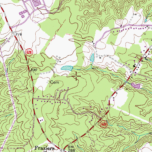 Topographic Map of The King's Academy, VA