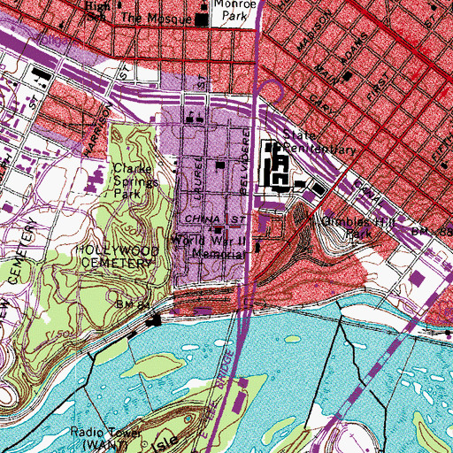 Topographic Map of Open High School, VA