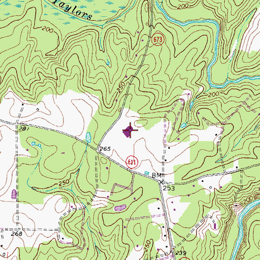 Topographic Map of South Anna Elementary School, VA