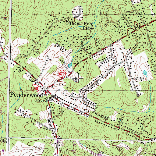 Topographic Map of Montessori School of Oakton, VA