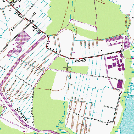 Topographic Map of Ocean Lakes High School, VA