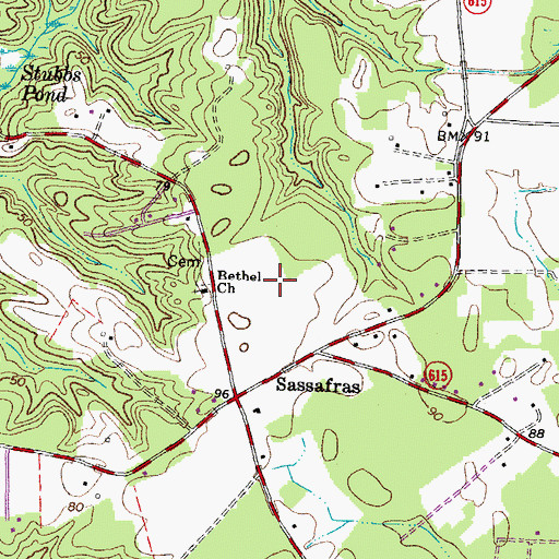 Topographic Map of Bethel Elementary School, VA