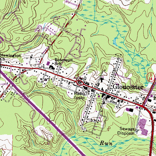 Topographic Map of Middle Penin Regional Special Education Program, VA