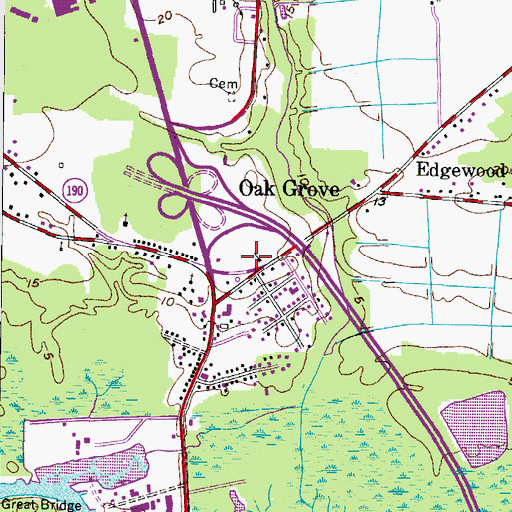 Topographic Map of Greenbrier Manor School, VA
