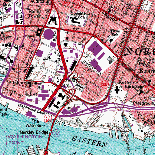 Topographic Map of Saint Marys Infant Home, VA