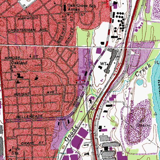 Topographic Map of All Saints Letsy Ann Memorial School, VA