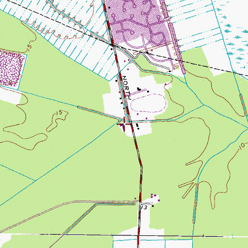 Topographic Map of Tidewater Adventist Academy, VA