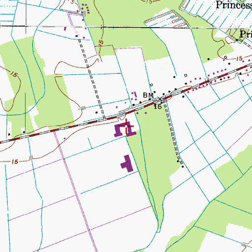 Topographic Map of Technical and Career Educational Center, VA