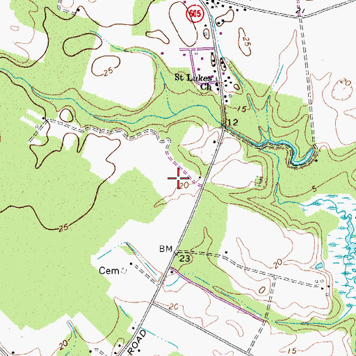 Topographic Map of Accawmacke Elementary School, VA